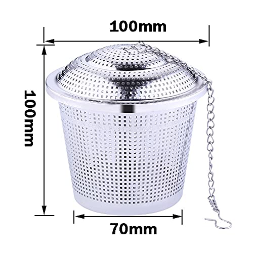 304 Stainless Steel Spice Tea S Hop Steeper Herb Ball Dry Hopping Filter 100mm 70mm