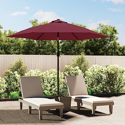 Parasol de balcon bordeaux orientable pour repas de terrasse - 2