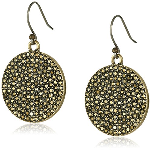 Lucky Brand Gold Pave Disk Earrings