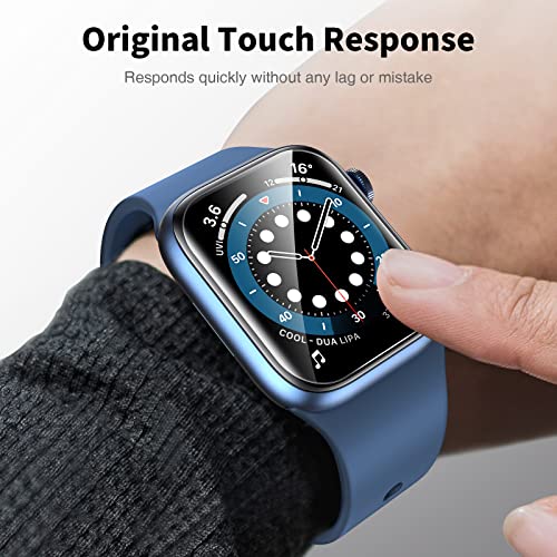 LK 4 Pack Screen Protector for Apple Watch Series SE/SE2/SE3 6 5 4 40mm/ Apple Watch Series 9 8 7 41mm, High Definition, Bubble Free, Clear Flexible TPU Film, Easy Installation, for iWatch 40/41mm - Image 3