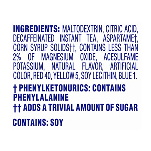 Crystal Light 03098 Sugar-Free Decaffeinated Lemon Iced Tea Naturally Flavored Powdered Drink Mix 72 Count Pitcher Packets thumb #9