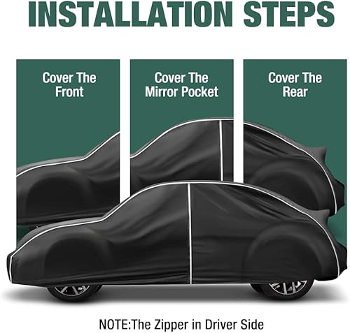 Miniatura 6 de Funda impermeable para automóvil compatible con Volkswagen New Beetle 1998-2024 para todo tipo de clima, 6 capas, cubierta completa para automóvil