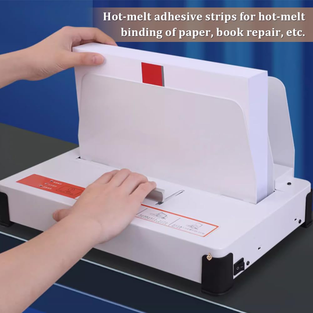 BENECREAT 150Pcs 11.2inch Hot Melt Resin Strips, 1~2mm Wide White Thermal Glue Strips for Book Binding Repair Hot Melt Binding Machine, 1mm Thick
