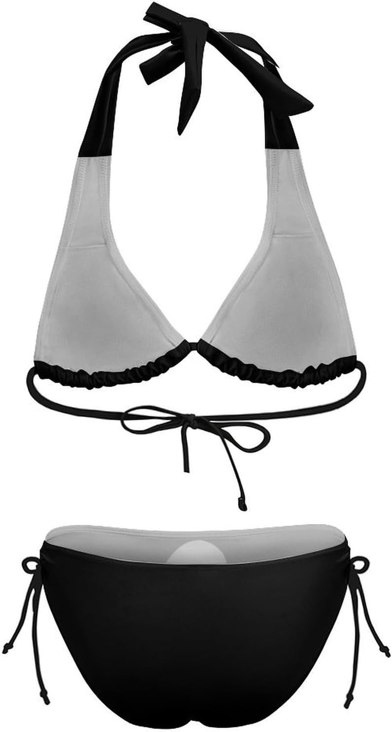 Funny Easter Bunny Novelty Women's 2 Piece String Bikini Set Swimsuits Bathing Suit Swimwear