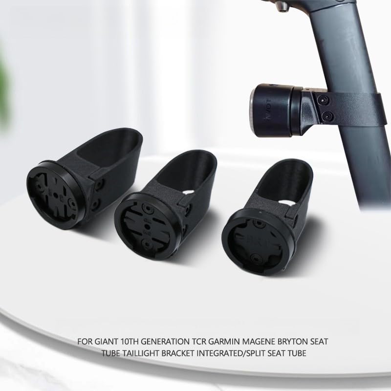 Supporto per fanale posteriore in fibra di carbonio per Giant per TCR Gen10 Leggero CNC per Garmin Maikin per BRYTON Compatibile con Split integrato per AERO Bike Secure Nero 16,7 g Installazione