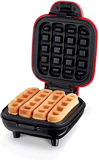 Candora Mini Waffle Stick Maker Non-Stick Coating for Afternoon Tea Dessert, Hash Browns, Paninis, Lunch, Snacks, or Other on The Go Breakfast Waffle Home Machine