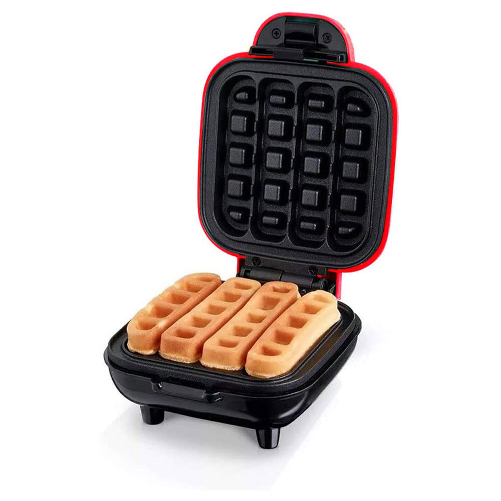 Candora Mini Waffle Stick Maker Non-Stick Coating for Afternoon Tea Dessert, Hash Browns, Paninis, Lunch, Snacks, or Other on The Go Breakfast Waffle Home Machine