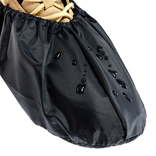 Linkease Reusable Boot & Shoe Covers Water Resistant Non Skid And Washable For Real Estate Contractors To Keep Floors Carpets Footwear And Rooms Clean - 2 Pairs (Large, Black) #TOP1