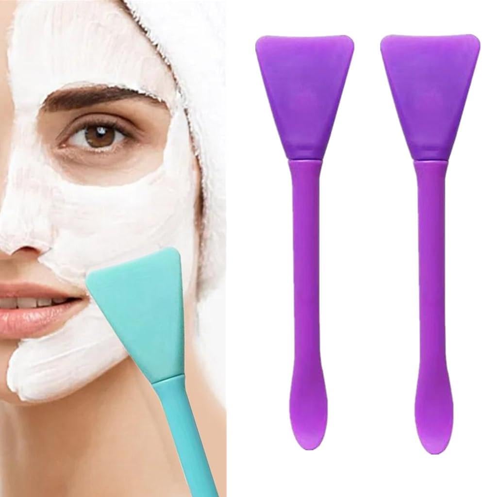 Wmool Dubbele Hoofd Dual-Gebruik Gezichtsmasker Borstel Siliconen Facial Met Apply Facial Tool Modder Facial Beauty Mask Brush
