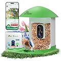Smart Bird Feeder with Camera, 2K HD Birdwatching Camera with AI Identify Bird Species & Solar Panel, Auto Video Capture & Instant Notifications, Ideal Gifts for Lover, Green