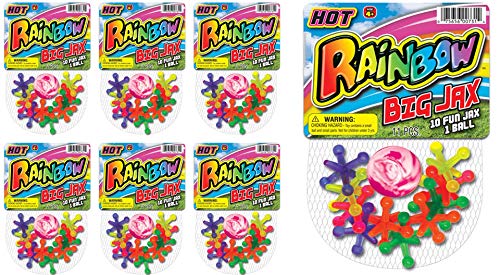 JA-RU Big Jacks Toy Set (Pack of 6 Units) Kids Jax Classic Games 731-6