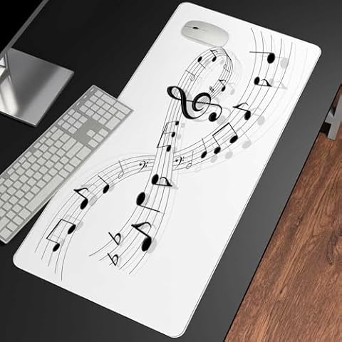 Gesmatic Large Gaming Mouse Pad Non-Slip Desk Pad Waterproof Desk Writing Pad Easy Clean Laptop Desk Writing Mat Notes Music as a Musical for Office and Home 31.5" X 15.7" Cover