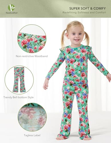 Baby Girls Flare Pants Little Kids Girl Bell Bottoms Soft Long Leggings Elatic Waist Trousers Outfit2