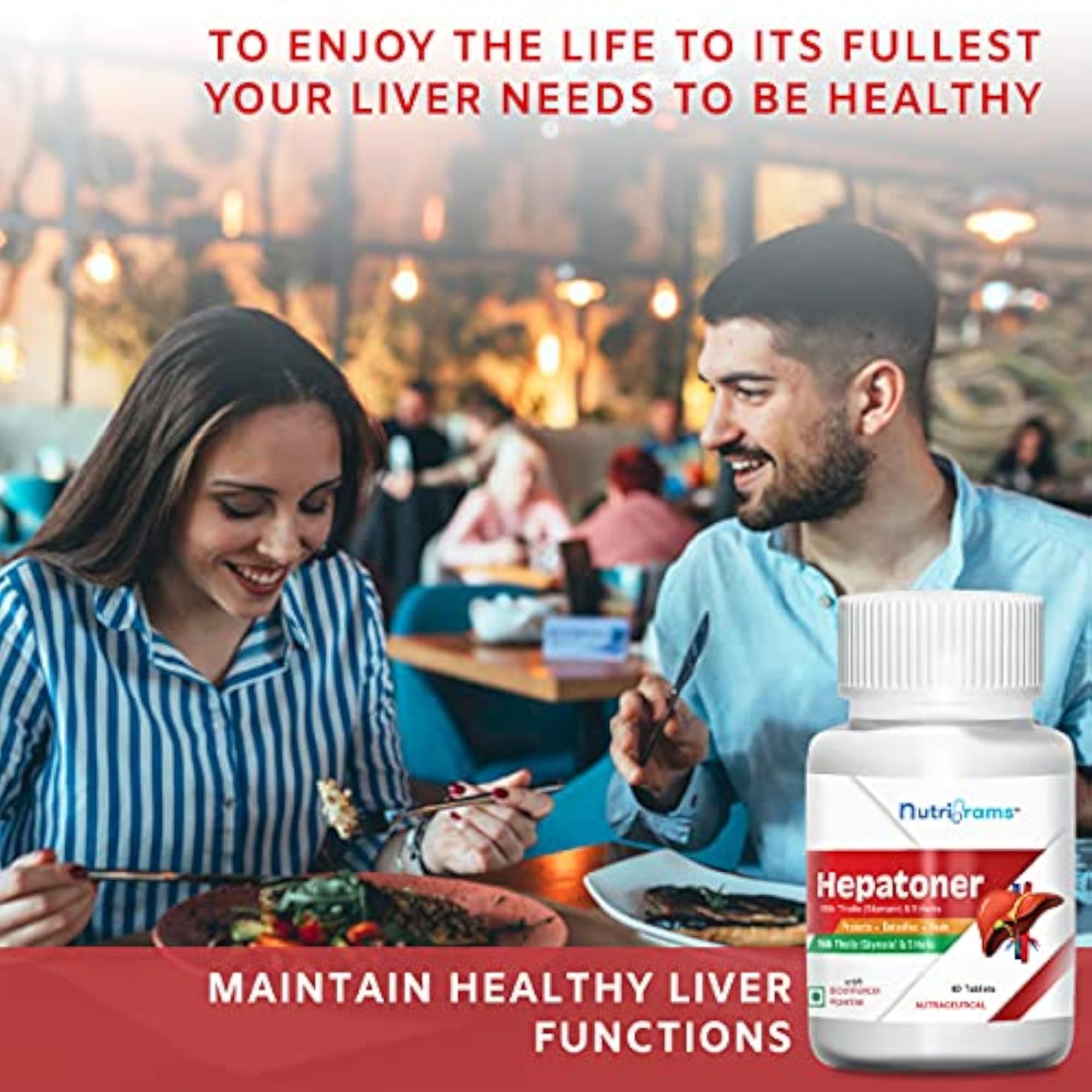 Nutrigrams Hepatoner Liver Detox Supplement, 60 Tablets