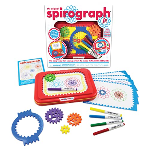 Silverlit - SPIROGRAPH Junior - Kreatywne hobby - Zestaw aktywności - 80 opcji realizacji - Zawiera 4 klasyczne koła Spirograph - Tworzenie figur geometrycznych - od 3 lat.