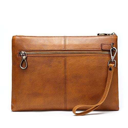 NIUCUNZH Genuine Leather Mens Clutch Bag Man Purse Handbag 12 inches Large Hand Bag Big Clutch Wallet3