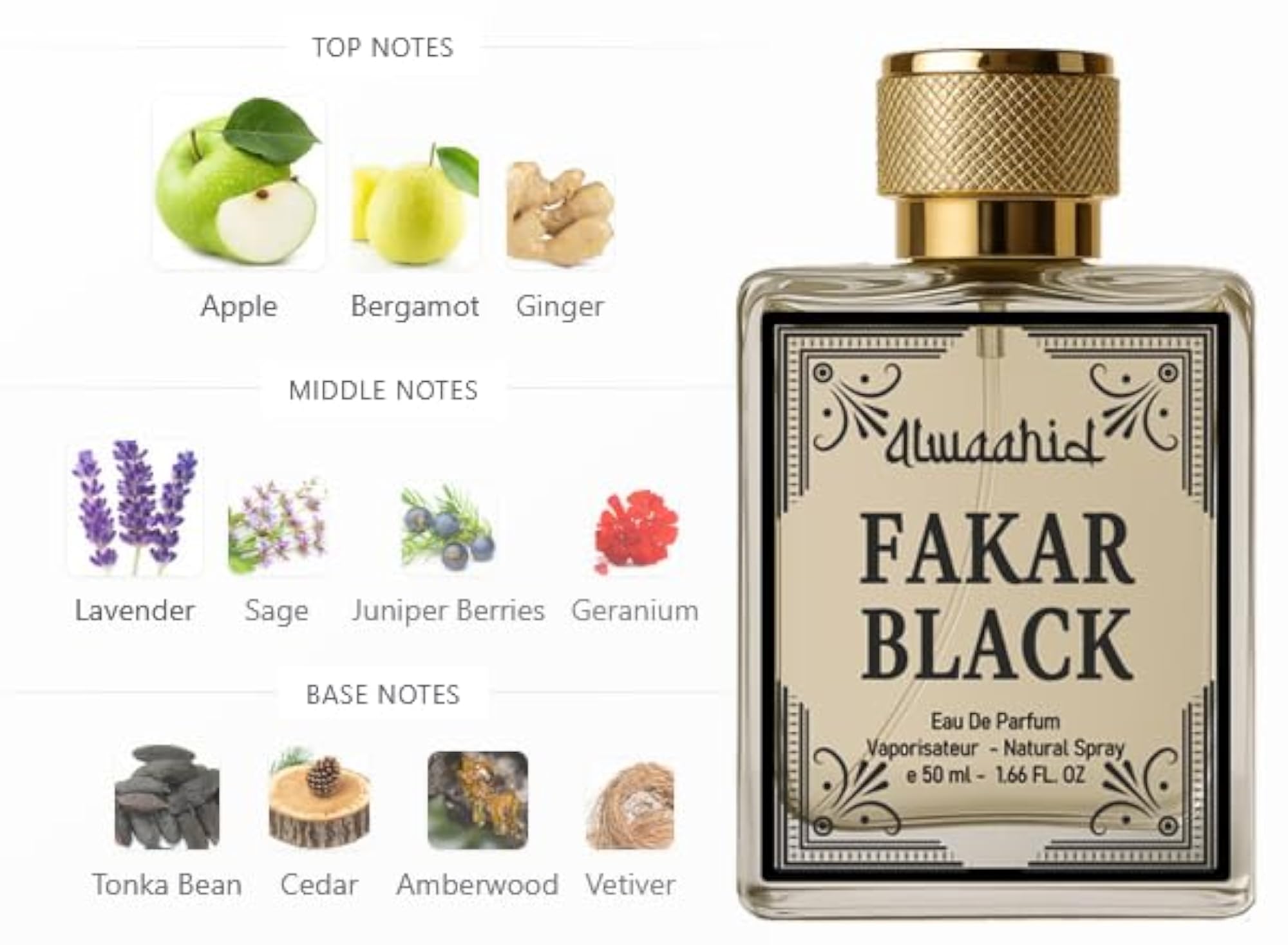 Fakhar Black Eau De Parfum, 50ml