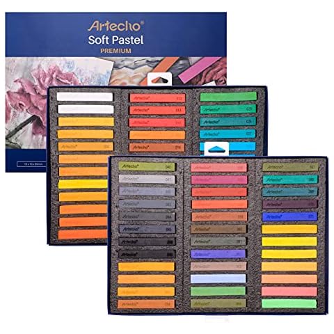 Artecho Tiza Pastel 72 Piezas con 70 Colores y 4 Fluorescentes Cover