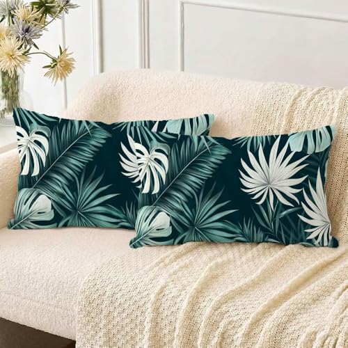 Housse de coussin extérieure imperméable en lin rectangle 40x70cm de style moderne