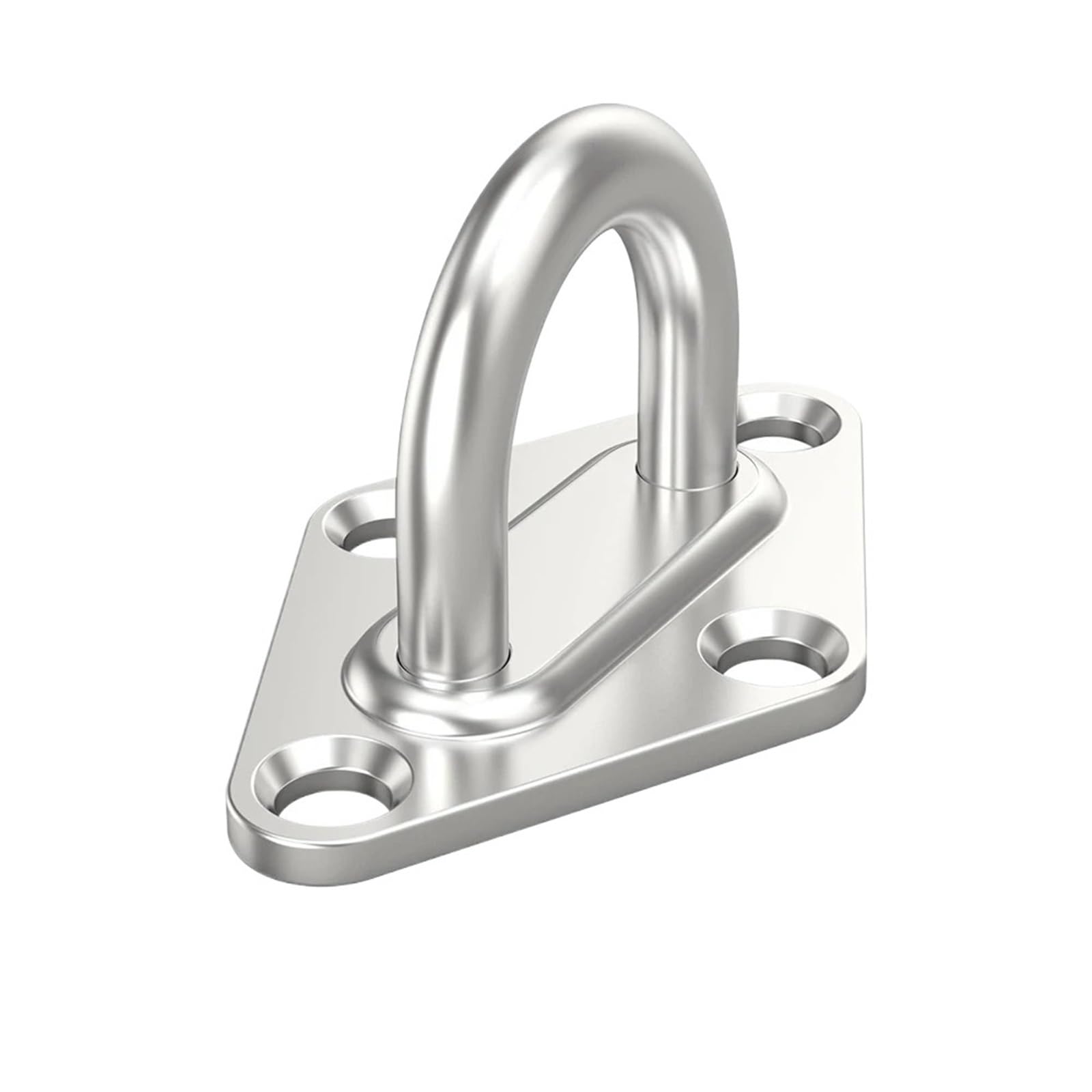 Yxinaer M6 Stainless Steel Eye Plate 1-10Pcs Staple Ring Wall Hook Heavy Duty Fixed Pad Eye Plate U-Shaped Hammock Hooks Deck Door Buckle Hardware Accessories ﻿(,10Pcs)
