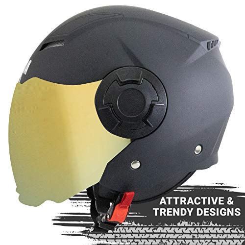 Image of Steelbird SBH-31 Baron ISI Certified Open Face Helmet