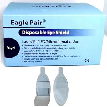 EaglePair 50 Pairs OD7+ 190-11000nm LED/Microdermabrasion IPL Laser Eye Protection Stickers Disposable Eye Shield
