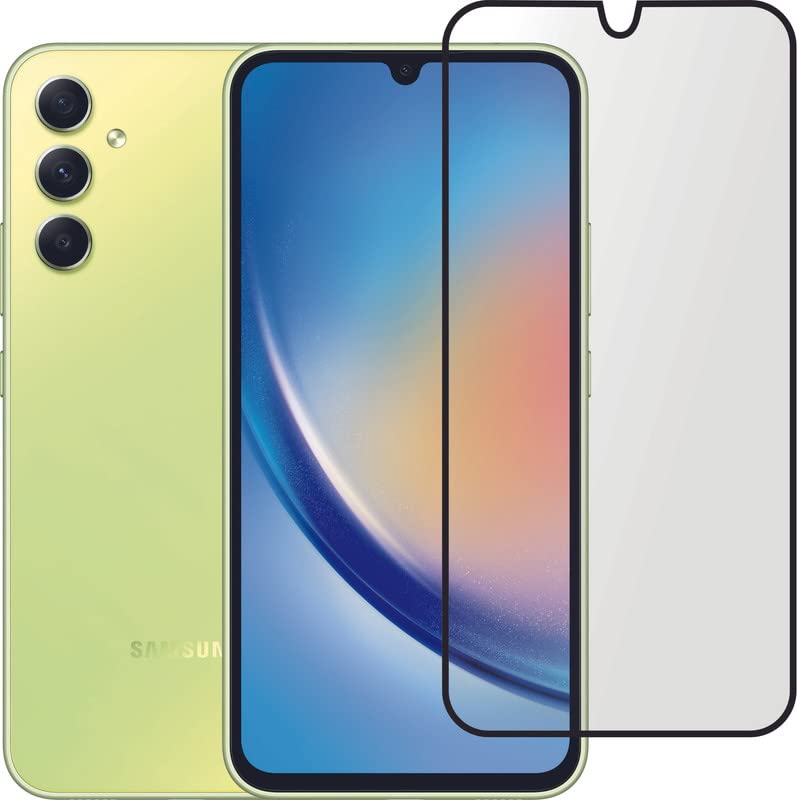 Image of Casodon Tempered Glass Screen Protector Guard For Samsung Galaxy A34 5G - Black for Smartphone