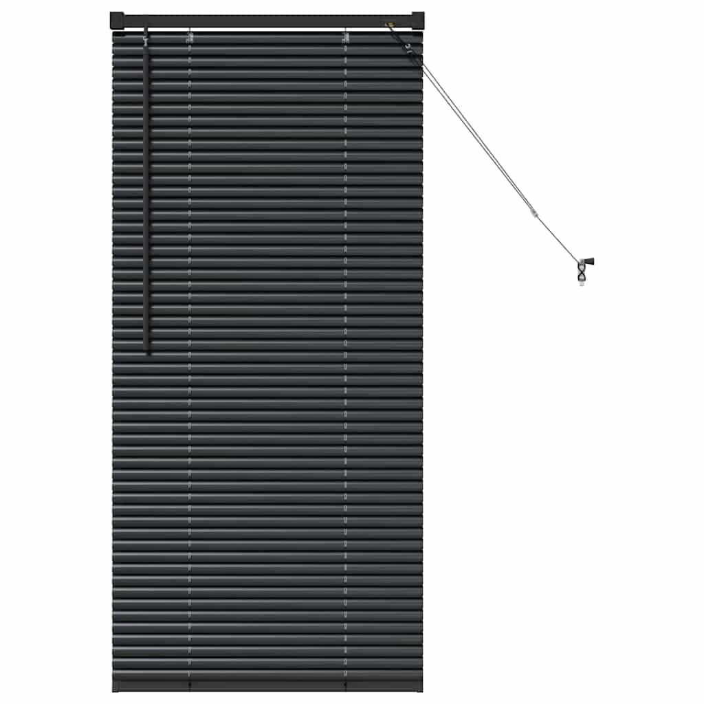 vidaXL Venetian Blinds Height Adjustable Black 130 x 60 cm Aluminium, Modern Rectangular Aluminum Blinds, Adjustable Indoor Window Treatments, Light Control Privacy for Home Decor, Office