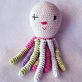  Pulpo amigurumi para recién nacido disfrazado de payaso. Pulpo de ganchillo - crochet para bebé.