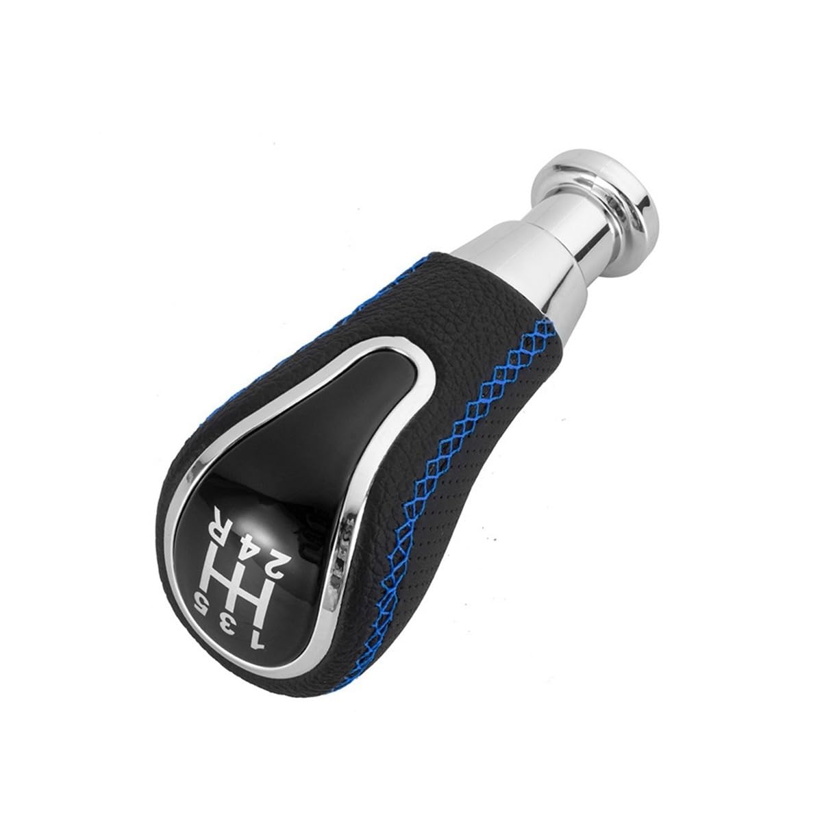 Pomello del Cambio Manuale A 5 velocità per Auto, Leva del Cambio per Lada Vesta Granta VAZ Kalina Niva Samara Largus, Pomello del Cambio Cromato + Blu