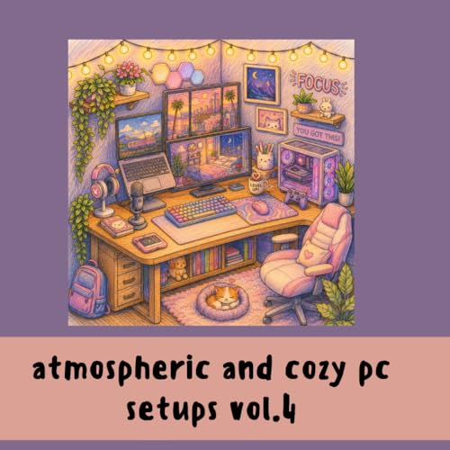 Cozy PC setups coloring Book for Kids, Teens and Adults Vol.4: A Cozy Coloring Book image 2