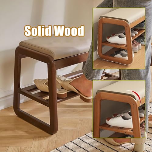 Rangement en bois à 2 niveaux compact et étagère à chaussures pour balcon