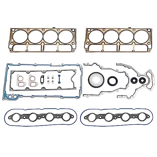 GEN 3 III New LS Gasket Set Kit and LS9 Head Gaskets Compatible with Chevy GMC Vehicle Silverado Sierra LS1 LS6 LQ4 LQ9 4.8L 5.3L 5.7L 6.0L LS Engine Gasket Kit Replace#12551933 12558178 12611384