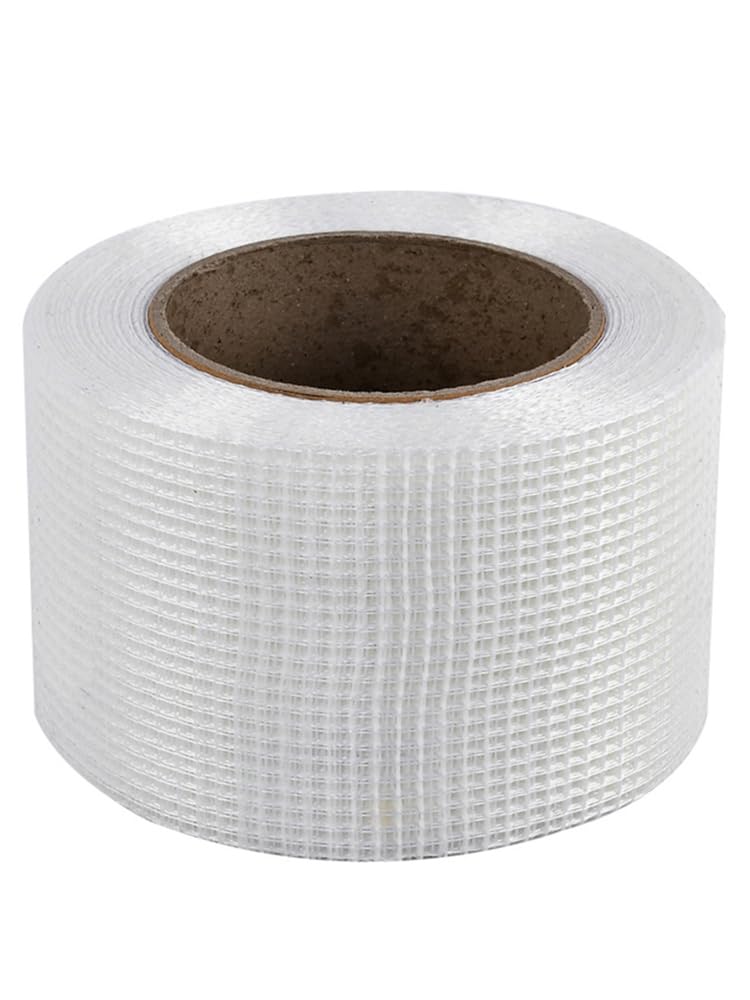 Cinta adhesiva de fibra de vidrio, 5 cm x 90 m, cinta genérica para cubrir juntas, cinta para juntas de cartón yeso, cinta para juntas para grietas y agujeros; tejido de refuerzo, cinta de