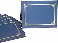 Vista 7 de Geographics Classic Linen Document Covers, 12.5” x 9.75”, Navy Blue (25 Pack)