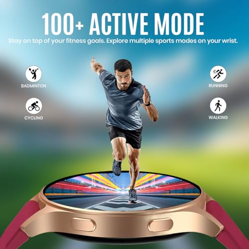 Image of GameSir Active 5 Smart Watch AMOLED Display 1.3 inch Screen, 360 * 360 Resolution, IP68 Waterproof with Multiple Watch Faces Bluetooth Calling Round Dial Smartwatch for Men & Women (Maroon)