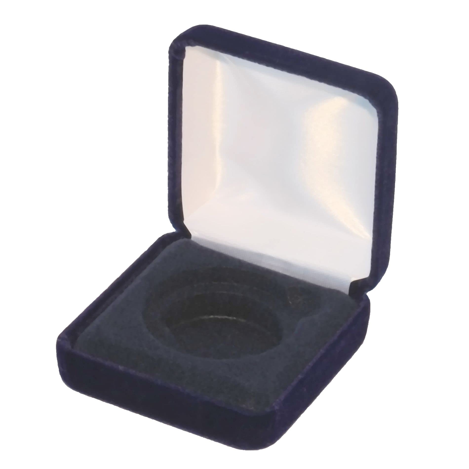 Guardhouse Blue Velvet Coin Display/Gift Box for One Large/Air Tite “H” Capsule