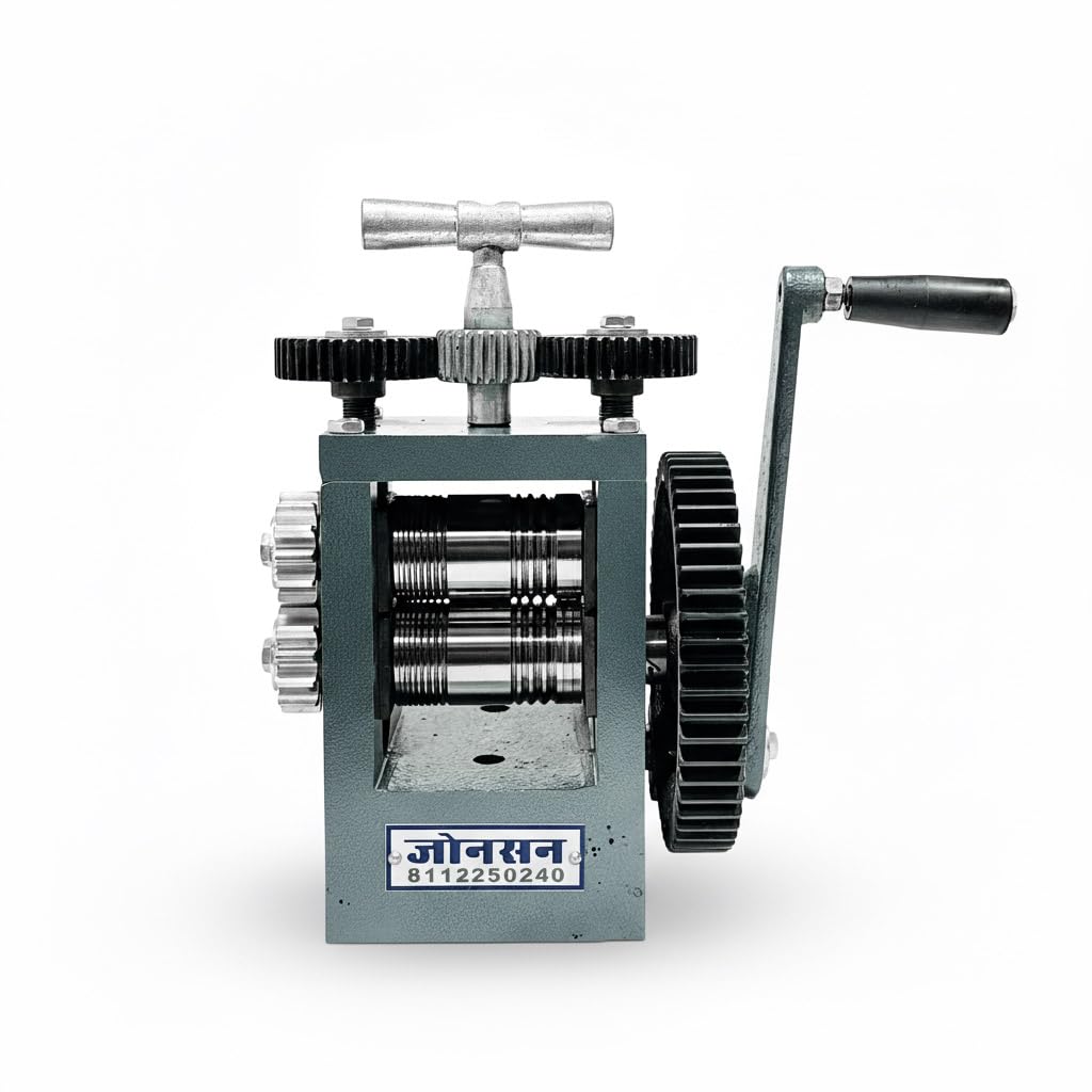 Johnson Tools 3" Hand Operated Wire and Sheet Rolling Mill Machine for Gold and Silver Jewellery Making Works-image-35