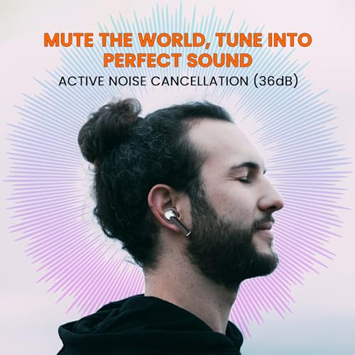 Image of GIZMORE Elite 852 ANC with 36dB Type-C Fast Charging TWS| Up to 50H Playtime| ENC with DNS | 40ms Low Latency for Gaming | Insta Wake N' Pair |BT v5.3| 13MM Driver| Voice Assistant Earbuds (Black)