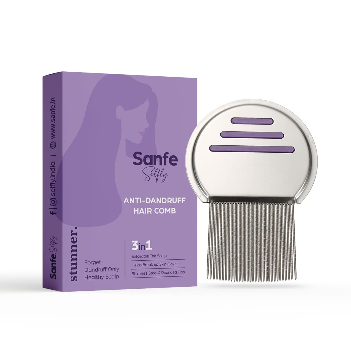 Sanfe Selfly Stunner Anti-Dandruff Hair Comb-image-47