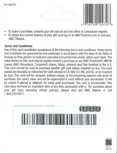 AMC Theatres Gift Card $50