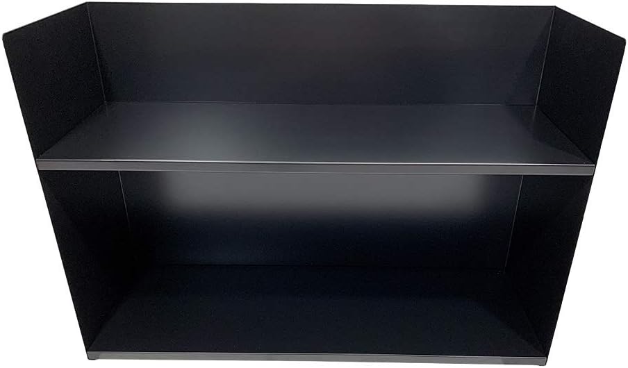 Huron Book and Magazine Rack, 6 Slot, Black Commercial Grade Steel