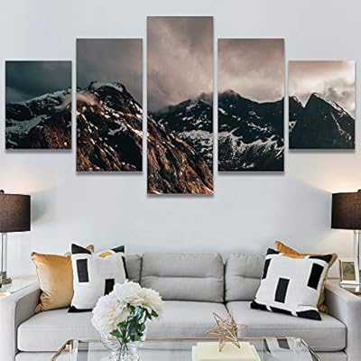 SIGNWIN 5 Panel Canvas Wall Art Calming Waters...