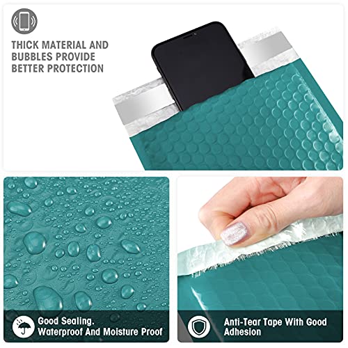 Image of METRONIC Bubble Mailers 6x10 inch Padded Envelopes Forest Green 600 Pack Sealed | Usable Size 6x9 inch,Waterproof Cushioning Bags for Shipping Jewelry Makeup Supplies,Packaging Bulk,Tear-Resistant Small Opaque