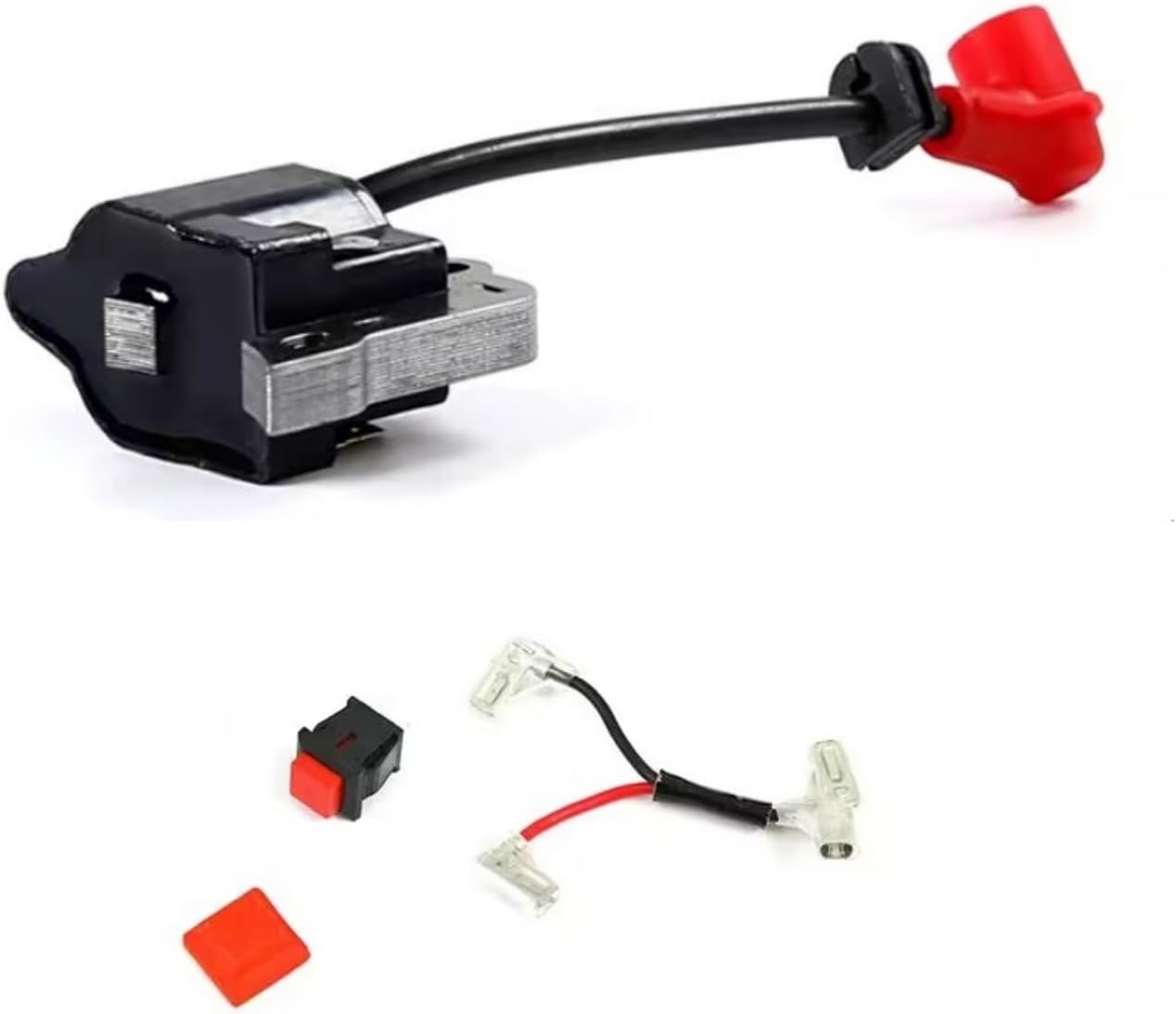 Upgraded Ignition Coil with Red Cap for Zenoah Chongyang 23CC-36CC Engines - Compatible with HPI Baja 5B 5T 5SC and FG REDCAT RC Cars