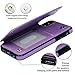 SUPWALL Compatible with iPhone X Card Holder Case, iPhone Xs Wallet Case PU Leather Kickstand Cover TPU Shockproof Shell with Credit Card Slot Durable Protective Skin for iPhone X & iPhone Xs, Purple