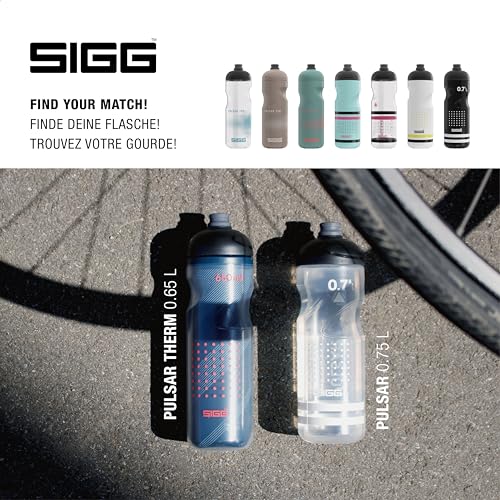 Sigg - Fahrrad Trinkflasche - Pulsar Anthracite - Quetschbar - Spülmaschinenfest - Federleicht - Auslaufsicher - BPA-frei - Sport & Fahrrad… – Ansicht 5