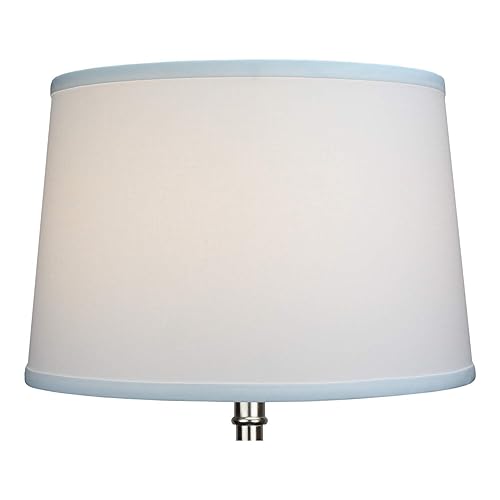 Miniatura 3 de FenchelShades.com 13 pulgadas de diámetro superior x 15 pulgadas de diámetro inferior x 10 pulgadas de alto, pantalla de tambor de tela, accesorio