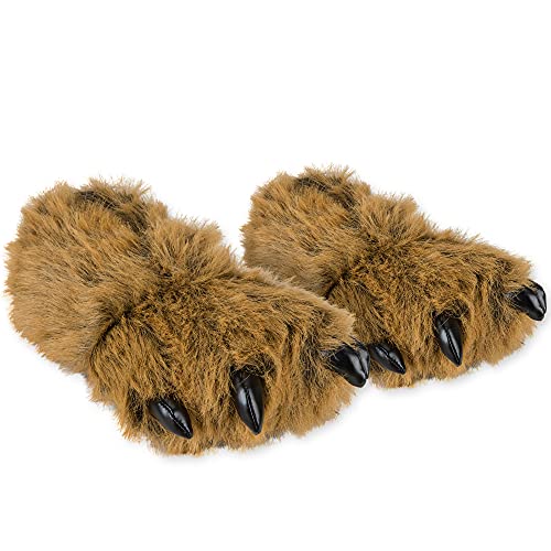Odd Sox, Big Foot Sasquatch Paws, Fun Indoor Novelty Slippers, Big Fuzzy Cozy