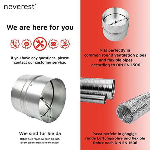 Neverest Rk 5" Professional Backdraft Shutter Damper Connector Duct #TOP5